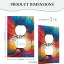 Colorful Abstract Life Tree Light Switch Cover 1 Gang Outlet Plate Single Duplex Wall Plate Covers Decorative Switchplate Covers Electrical Faceplate for Home Decor