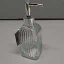 Soap Dispenser Bottle, 16oz, Clear Glass+PP