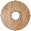 Santa Barbara Design Studio Mango Wood Charcuterie Boards Cheese Board Round Tequila Bottle Holder Cutting Board, 15" Diameter, Fiesta Food Friends
