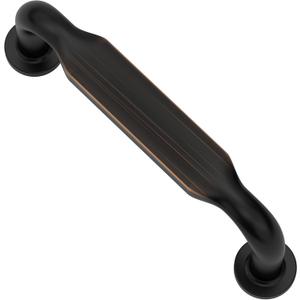 Alzassbg 10 Pack Oil Rubbed Bronze Cabinet Handles, 3 Inch(76mm) Hole Centers Arch Modern Cabinet Pulls Kitchen Cabinets Hardware for Cabinets and Drawers AL3503ORB