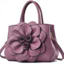 Tote Top-handle Handbags for Women 3D Floral Purse PU Leather Hobo Crossbody Shoulder Bag Satchel