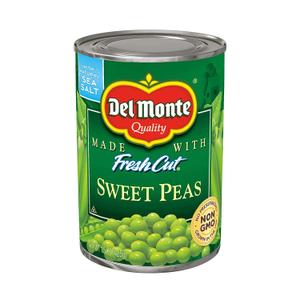 DEL MONTE Sweet Peas Canned Vegetables, 12 Pack, 15 oz Can (EXP 07/28/31)