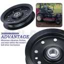 2 Pack 30224 Flat Idler Pulley Replaces Dixie Chopper 30224 Pulley, 30224 Idler Pulley, Rotary 9891 for Dixie Chopper X2400, LX200, LT2700, 42", 50", 60" and 73" Decks