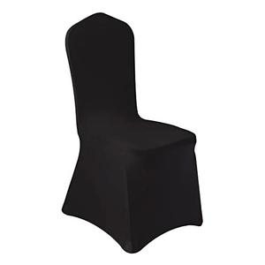 Wexninaz 50 Pcs Black Washable Removable Universal for Wedding Party Dining Banquet Polyester Spandex Stretch Slipcovers Chair Covers