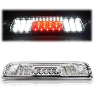 G-PLUS Rear LED Third Brake Light Compatible With Chevy Silverado/GMC Sierra1500/2500HD/3500 2014-2018,3RD Cargo Led Tail Lamps Clear lens Chrome Housing