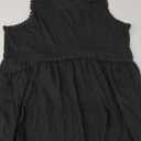 Women's Maxi Dress Summer Sleeveless Crewneck Swing Sundress Casual Loose Long Dresses with Pockets (Black)