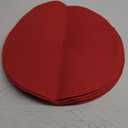 Floroom 15 Inch Round Braided Placemats Set of 6, Washable Heat Resistant Cotton Polyester Circle Place Mats for Kitchen Dining Table - Red