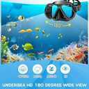Greatever Dry Snorkel Set,Panoramic Wide View,Anti-Fog Scuba Diving Mask,Professional Snorkeling Gear (Adults, Black)