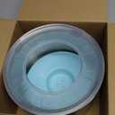 1Gallon Slobber Stopper Water Bowl for Dogs, US Patented Splash-Proof Paws Lid, 18/8 Stainless Steel, Anti-Slip Base, No Spill for Messy Large Medium Dogs, Ear Protection for Floppy-Eared Breeds (Sky Blue)