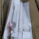 YITAHOME LED Farmhouse TV Stand for 75 Inch w/Outlets, Modern Entertainment Center with Glass Doors and Adjustable Storage Shelves, Media Console TV Cabinet for for Living Room, White/Black