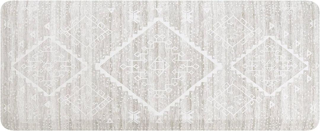 House of Noa Nama Standing Mat Anti-Fatigue Kitchen Mats for Floor, Cushioned & Non-Slip Comfort Mat for Standing, Thick Foam Anti-Fatigue Mat for Kitchen & Workspaces, Ula Driftwood 22" x 54"