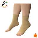 Presadee 15-20 mmHg Moderate Compression Foot Swelling Leg Ankle Open Toe Sleeve (Beige, 5X-Large)