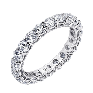 Platinum or Gold Plated Sterling Silver All-Around Band Ring set with Round Infinite Elements Zirconia , (previously Amazon Collection)