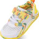 L-RUN Barefoot Skin Shoes for Sports Sneakers for Kids Girls Boys Tennis Shoes Athletic Sneakers White M US 5-5.5 Toddler (White)