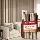 Avana Acoustic Wood Wall Panels – 47.2 X 12.6 White Oak Acoustic Panels 2 PCs – Modern Wall Panels for Interior Wall Decor for Homes, Offices, Studios – Sturdy and Durable Wood Panels for Wall