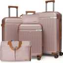 Cosbarn Luggage Sets 5Pcs Suitcases with Wheels,Large Suitcase, 20"/24"/28"