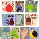 CY2SIDE Passover 10 Plagues Sticker - 40PCS Make Your Own Jewish Passover Frogs Sticker Craft Game for Kids School Reward DIY Pesach 10 Plagues Party Favor for Kids Holiday School Classroom Activities