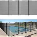 YITAHOME Pool Fence for Above Ground Pools 4 x 12FT Mesh Pool Safety Fence Outdoor Swimming Backyard Garden Pool Fencing, Black