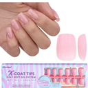 BTArtbox XCOATTIPS Natural Nail Tips - Short Square Press On Nails Pink, Long Lasting Soft Gel Nails False Nail, Soak Off Acrylic Fake Nails Extensions for Nail Art DIY Women