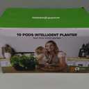 Ahopegarden Indoor Garden Hydroponics Growing System: 10 Pods Plant Germination Kit Herb Vegetable Growth Lamp Countertop with LED Grow Light - Hydrophonic Planter Grower Harvest Lettuce (Black)