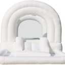 Bounceland Daydreamer Cloud Bounce House w/Ball Pit, Neutral Bouncer with Slide, 11.8 ft L x 6.9 ft W x 5.9 ft H, UL Blower Included, Basketball Hoop, 30 Pastel Plastic Balls, Trendy Bouncer for Kids
