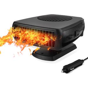 Car Heater 12V 200W - Portable Auto Vehicle Heater Defroster Windshield Defogger Automobile Windscreen Heaters for Cars with Fast Heating & Cooling Fan Window Defroster with Cigarette Lighter Plug