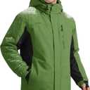 FREE SOLDIER Men's Waterproof Ski Snow Jacket Fleece Lined Warm Winter Rain Jacket with Hood Fully Taped Seams (Medium)