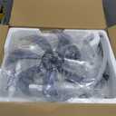 ZMISHIBO Ceiling Fans with Lights and Remote, 19.7'' Low Profile Ceiling Fan, 3000-6000K Dimmable Modern Flush Mount LED Fan Light, 6 Wind Speeds, Black Fandelier Ceiling Fans for Bedroom