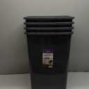 Superio Large Kitchen Trash Can 13 Gallon, 52 Qt Waste Bin for Kitchen, Garage, Indoor and Outdoor Trash Can (4, Dark Grey)
