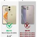 Compatible with Motorola Moto G Stylus 5G 2024 Floral Flower Design Pattern Phone Case,Slim Soft TPU Protective Shockproof Case for Adults Women Girls for Moto G Stylus 5G 2024(Flower Purple)