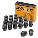 Dynofit M141.5 OEM Lug Nuts Compatible with Ram 1500 Jeep Ford Mustang Buick Camaro Cadillac Chrysler, 20PCS Black Lug Nuts Hex 7/8'' Height 1.5'' Conical Cone Bulge Seat, for Factory Wheels