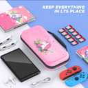 Unicorn Carrying Case Compatible with Nintendo Switch-Pink Portable Hard Shell Storage Bag and Protective Case Cover,Screen Protectors for Nintendo Switch,Switch Protection Accessories for Girls