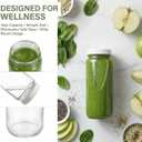 16 Pack Glass Juicing Bottles, 16oz Reusable Glass Drinking Bottle Jar Clear Glass Water Bottle with Plastic Airtight Lids for Juice, Smoothies, Tea, Milk, Kombucha, Beverages