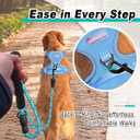 BARKBAY Dog Harness No Pull Mesh for Large Dogs - Adjustable, Reflective, Comfortable, No Choke, Heavy-Duty - Perfect for Outdoor Training, Walking, and Hiking-Strong & Durable- XL & Blue Mesh