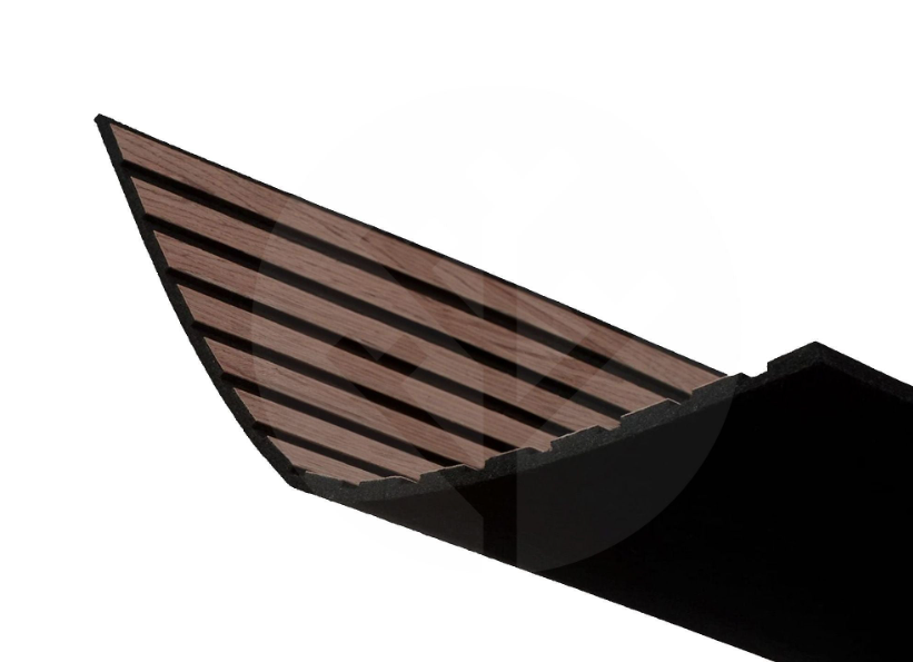 Slat-Lite Smoked Oak Flexible Acoustic Wood Slat Wall Panel Pack of 6, 23.5 x 23.5 inch