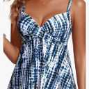 Women's Underwire Tankini Top Only- Twist V Neck Swimsuit Top Flowy Bathing Suit Top No Bottom 2025 L