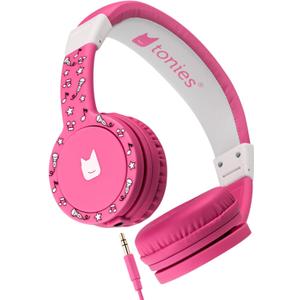 Tonies Foldable Wired Headphones for Kids - Comfortably Designed to fit On-Ear - Works with Toniebox and All 3.5mm Devices - Pink
