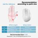 TECKNET Wireless Mouse (2.4G & BT5.0/3.0) Silent 4800 DPI Computer USB A & Bluetooth Mouse 6 Buttons, Wide Compatibility - White
