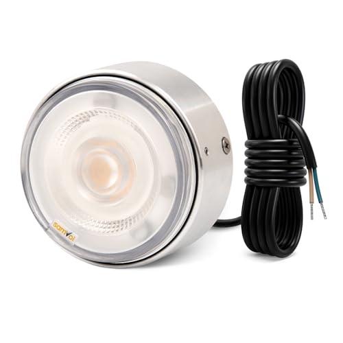 SAMVOL Led RGB Color Change Pool Wall Mounted Light, Heavy Duty Aluminum 12V Colorful IP68 Waterproof Pond Lamp for Swimming Pool, Fountain and Waterfall (24, Watts)