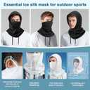 3 in 1 Multifunctional Full Face Cover Ski Mask Balaclava Unisex Hood Drawstring Cap Neck Gaiter for Outdoor Sports