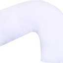 DMI Body Pillow, Side Sleeper Pillow and Pregnancy Pillow with Contoured Support to Eliminate Neck, Back, Hip, Joint Pain and Sciatica Relief with Removable Washable Cover, Firm, U Shape Neck Pillow, 1 Count