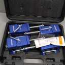 DAYDOOR Professional Cabinet Clamps 4 Pack, Heavy-Duty Cast Steel, Integrated Drill Guide & EVA Protection, Face Frame Alignment Tool for Cabinet Installation & Woodworking, Blue