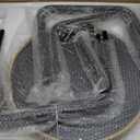 Small Round Nesting Coffee Table Set of 2, Nesting Side Tables with Metal Frame, Modern Circle End Tables for Living Room Bedroom Office Balcony (Brown, 50cm+70cm)