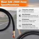 2PCS 3/8 Air Brake Chamber Hose, Dazakoot 3/8 Fit End x 3/8 Swivel End Rubber Air Brake Hose Assembly, SAE J1402 Air Brake Hose for Semi Truck - 24inch