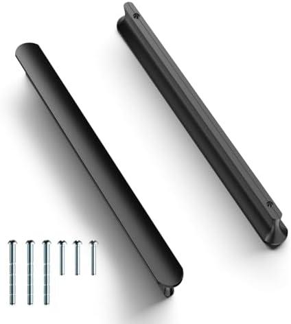 Cobbe 8 Pack Black Cabinet Handles 5 inch(128mm) Hole Centers Cabinet Pulls Kitchen Cabinet Handles Matte Black Drawer Pulls Kitchen Cabinet Hardware