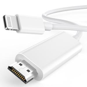 [Apple MFi Certified] Apple Lightning to HDMI Cable Adapter for iPhone to TV, 1080P Digital AV Adapter Sync Screen Connector Compatible for iPhone 14 13 12 11 Pro Max XS XR X 8 to TV Projector Monitor