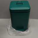 CEROELDA Small Trash Can with Lid-5L/1.3 Gal,Stainless Steel Outdoor Dog Poop Garbage Can-Farmhouse Retro Metal Waste Bin w/Step Pedal for Bathroom Bedroom Office-Soft Close-Green