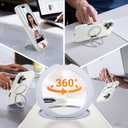 for iPhone 17 Case with Stand White, Fits MagSafe Ring, Military-Grade Drop Protection, Build in Kickstand,Slim Matte Finish Shockproof Phone Cover 6.3"