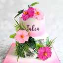 10PCS Artificial Hibiscus Flower Cake Toppers Hawaii Pink Hibiscus Cake Decors for Hawaii Theme Birthday Bridal Engagement Wedding Floral Cake Picks Summer Holiday Party Decoration
