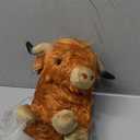 rivoeis 10.5 inches Highland Cows Stuffed Animals, Cute Fluffy Cow Plush Figure Toys Realistic Highland Cattle Plush Decor for Kids Baby Girls Boys